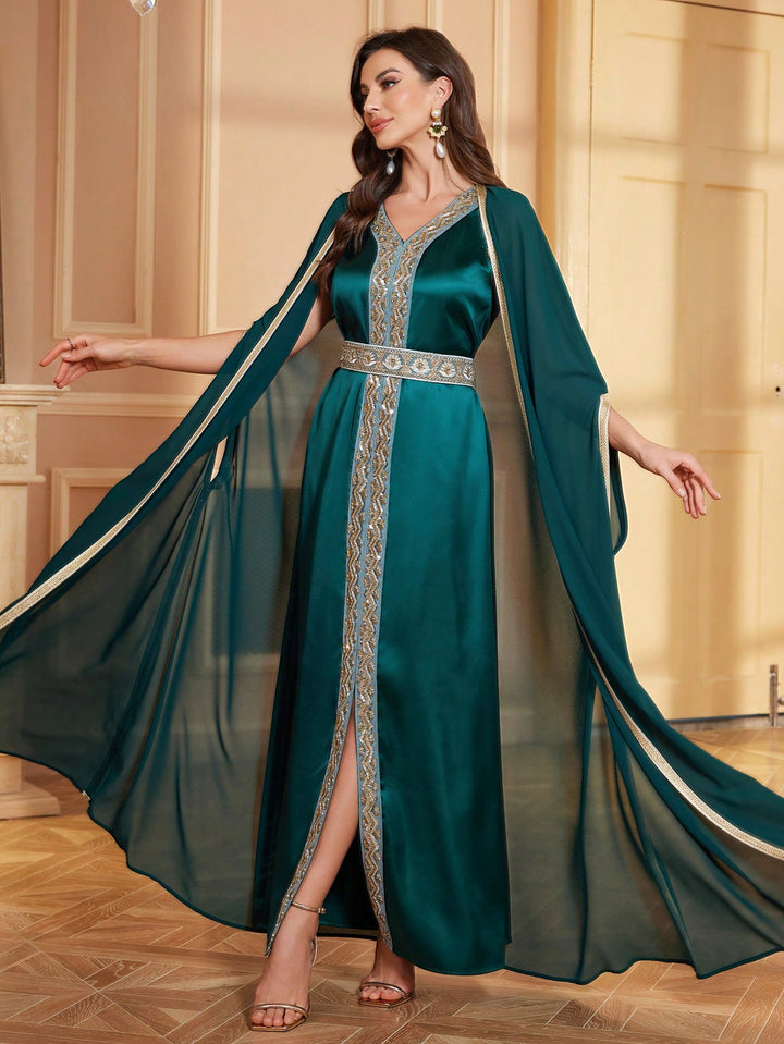 Set caftan și jalabiya SHEIN, verde
