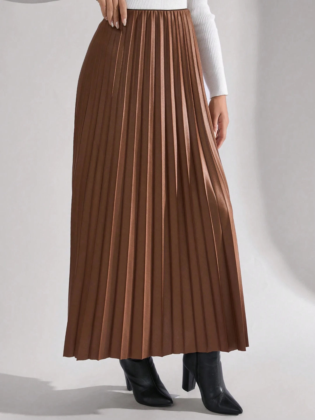 Shein maxi szoknya, barna