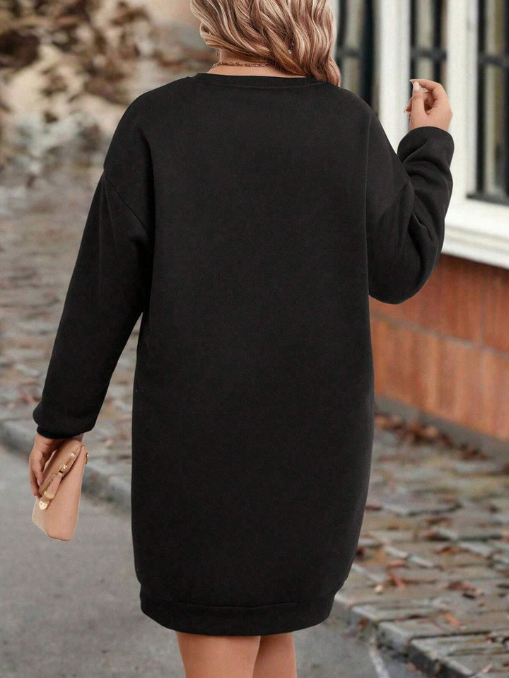 Rochie mini Shein Curve+, negru