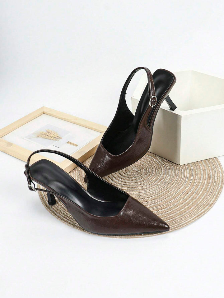 Pantofi cu toc SHEIN, maro