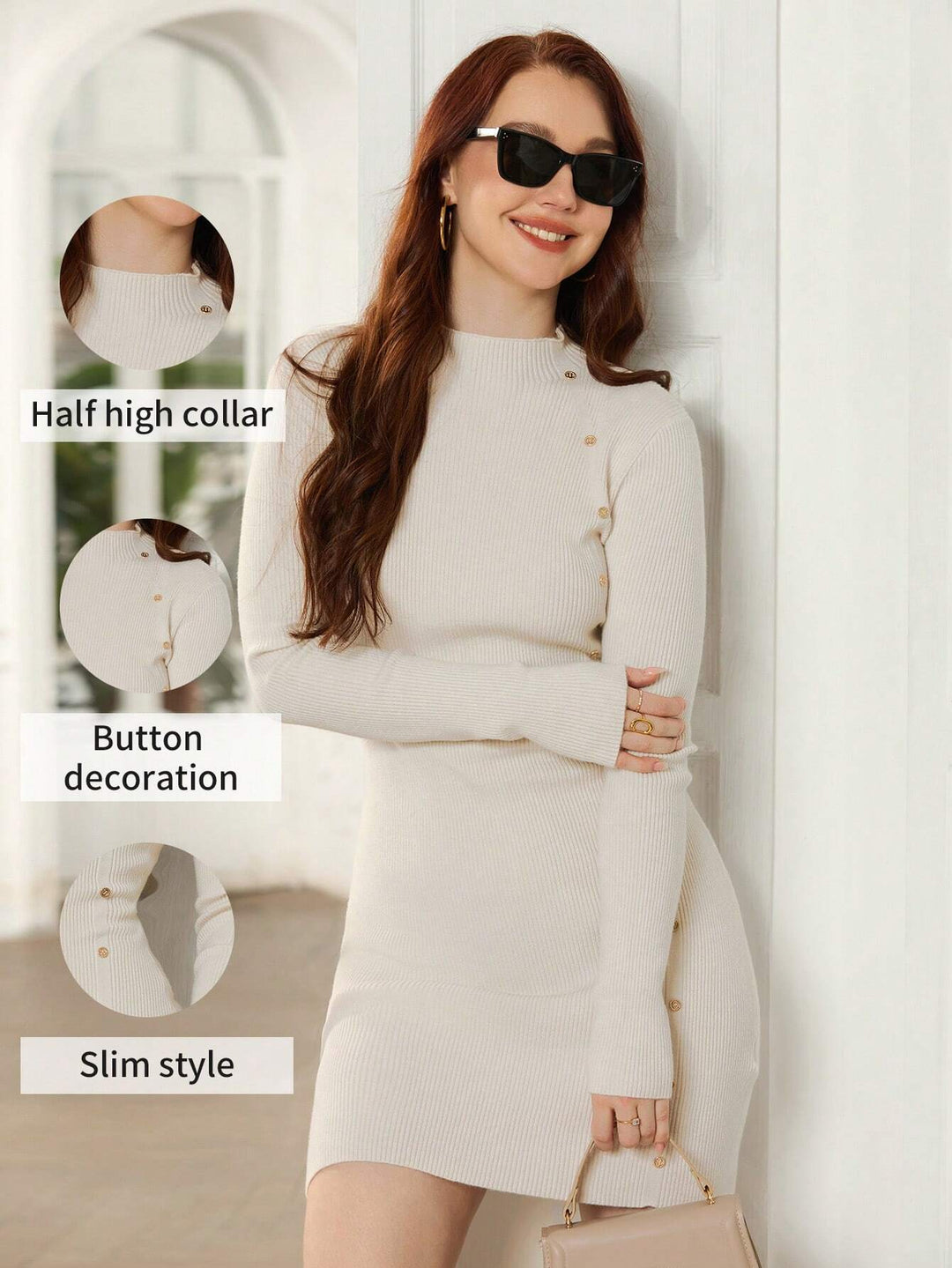 Rochie mini SHEIN, bej