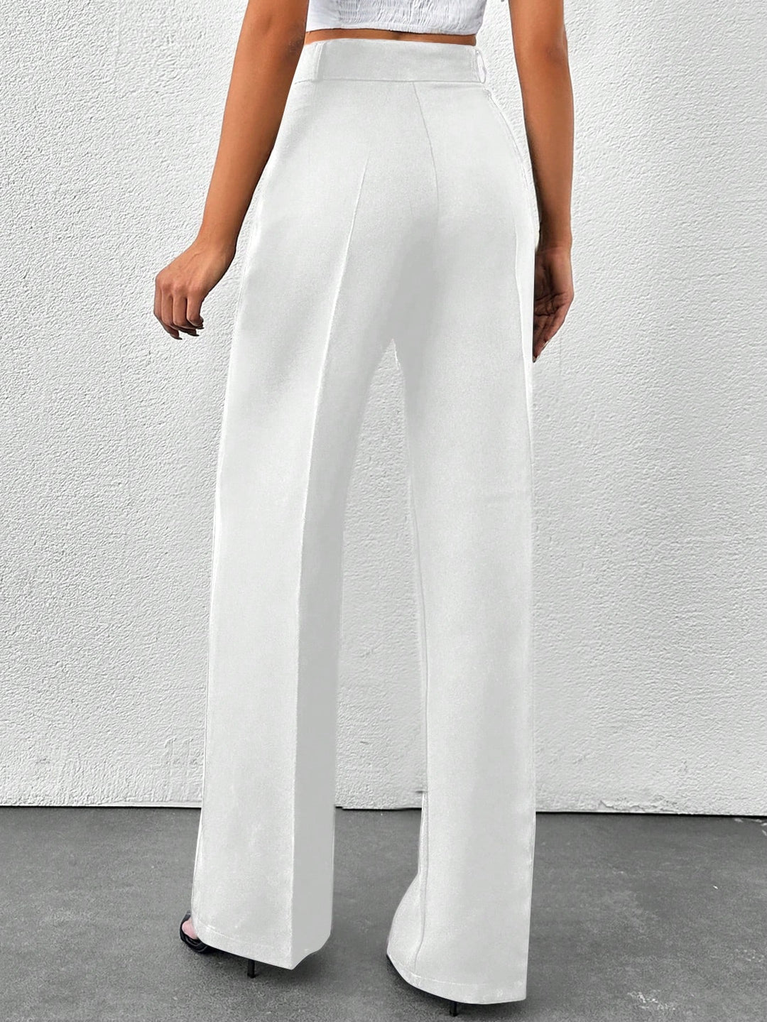Pantaloni SHEIN, alb