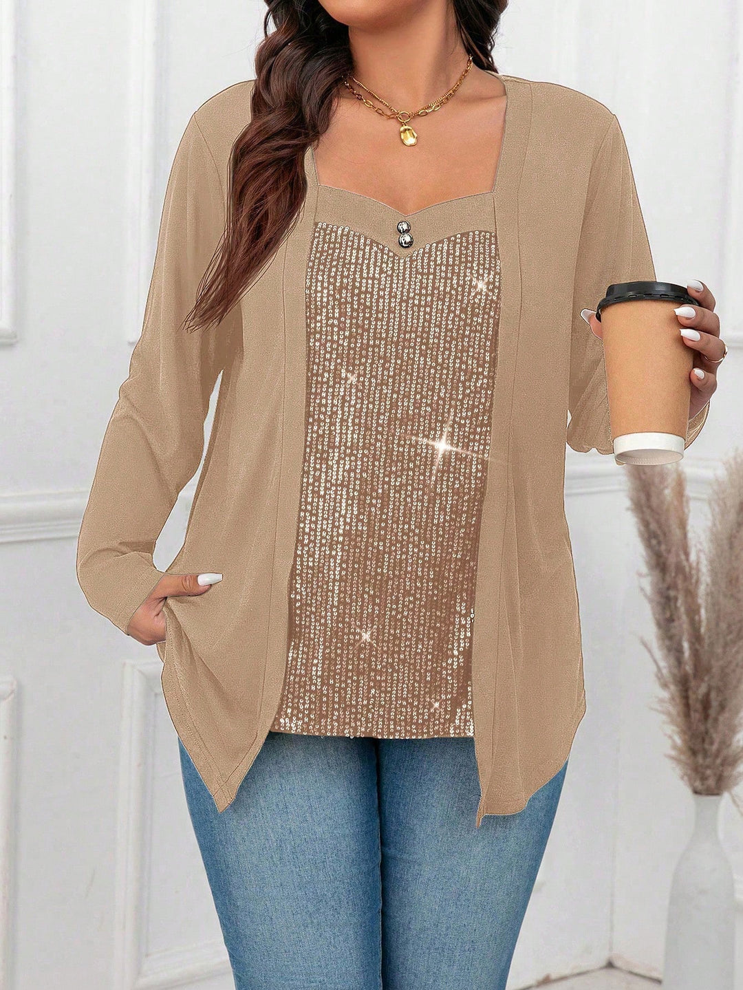 Tricou SHEIN, kaki