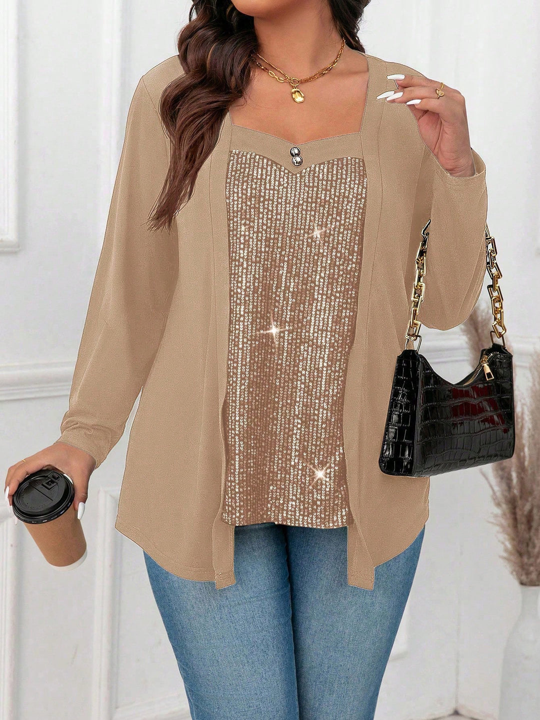 Tricou SHEIN, kaki