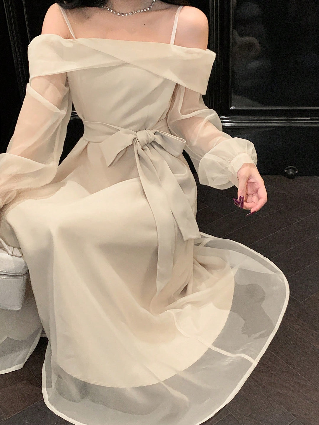 SHEIN Maxi ruha, bézs