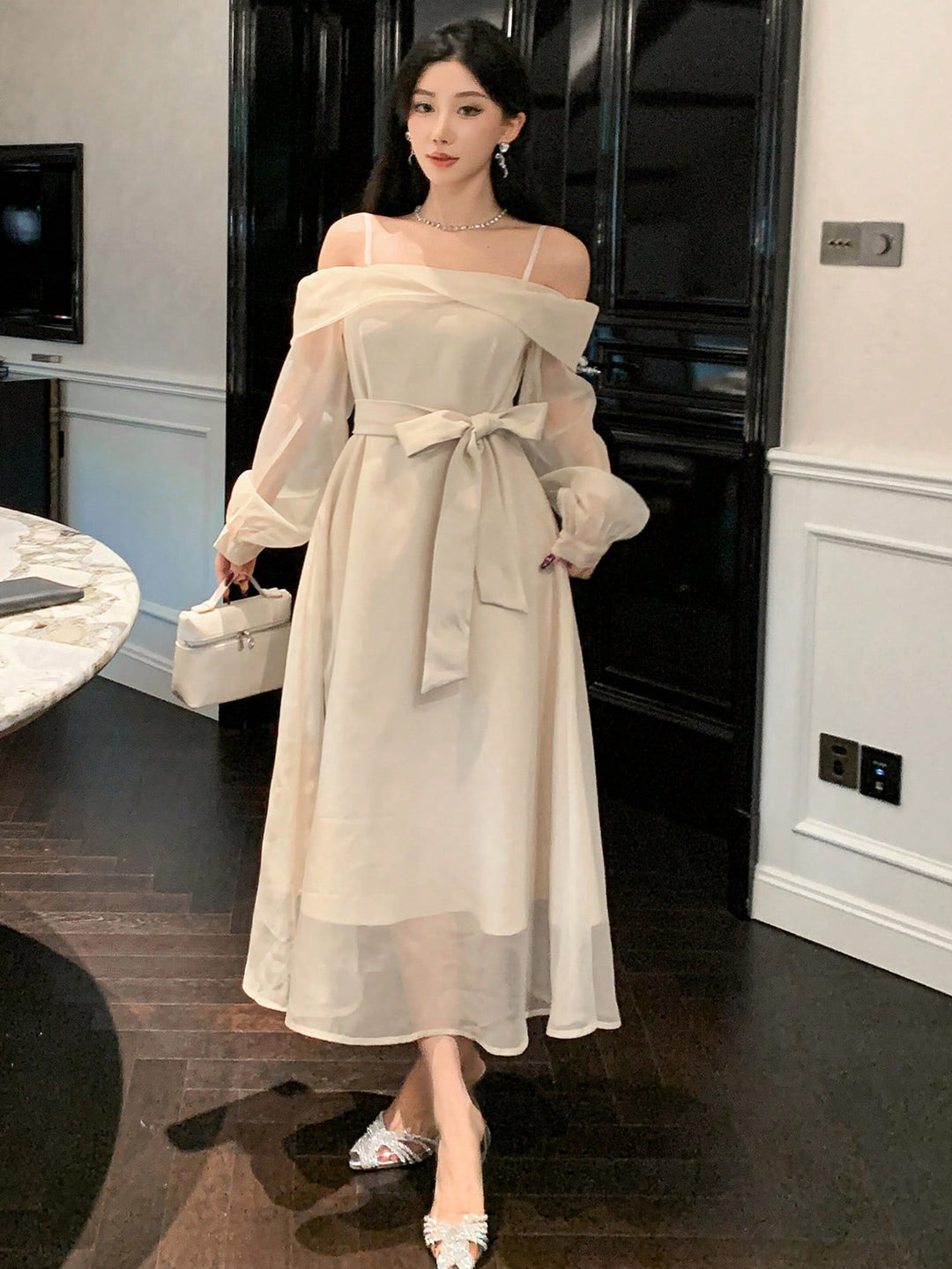 SHEIN Maxi ruha, bézs
