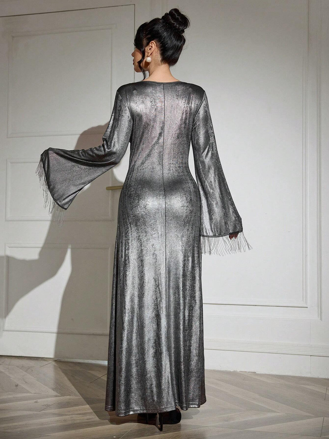 Rochie maxi Shein, argintiu