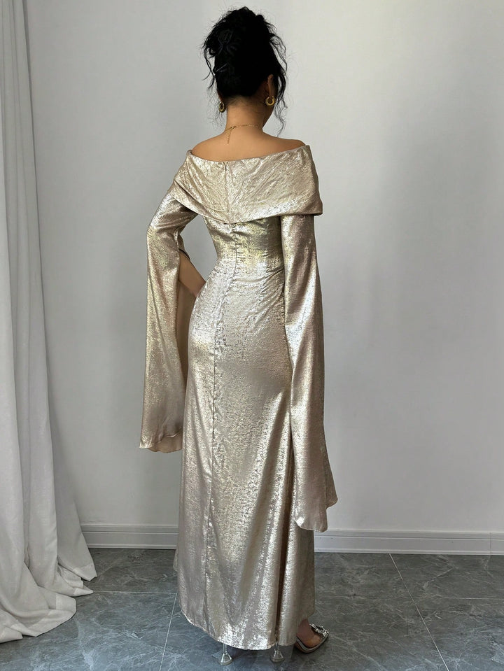 Rochie maxi SHEIN, auriu