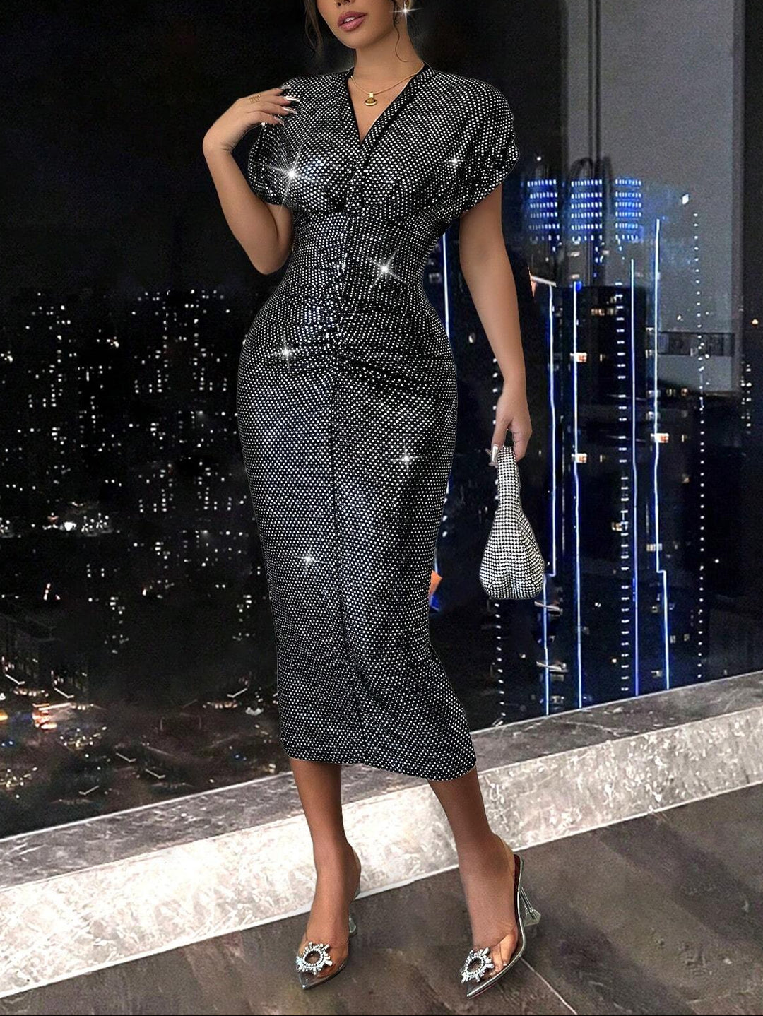 Rochie midi SHEIN, negru