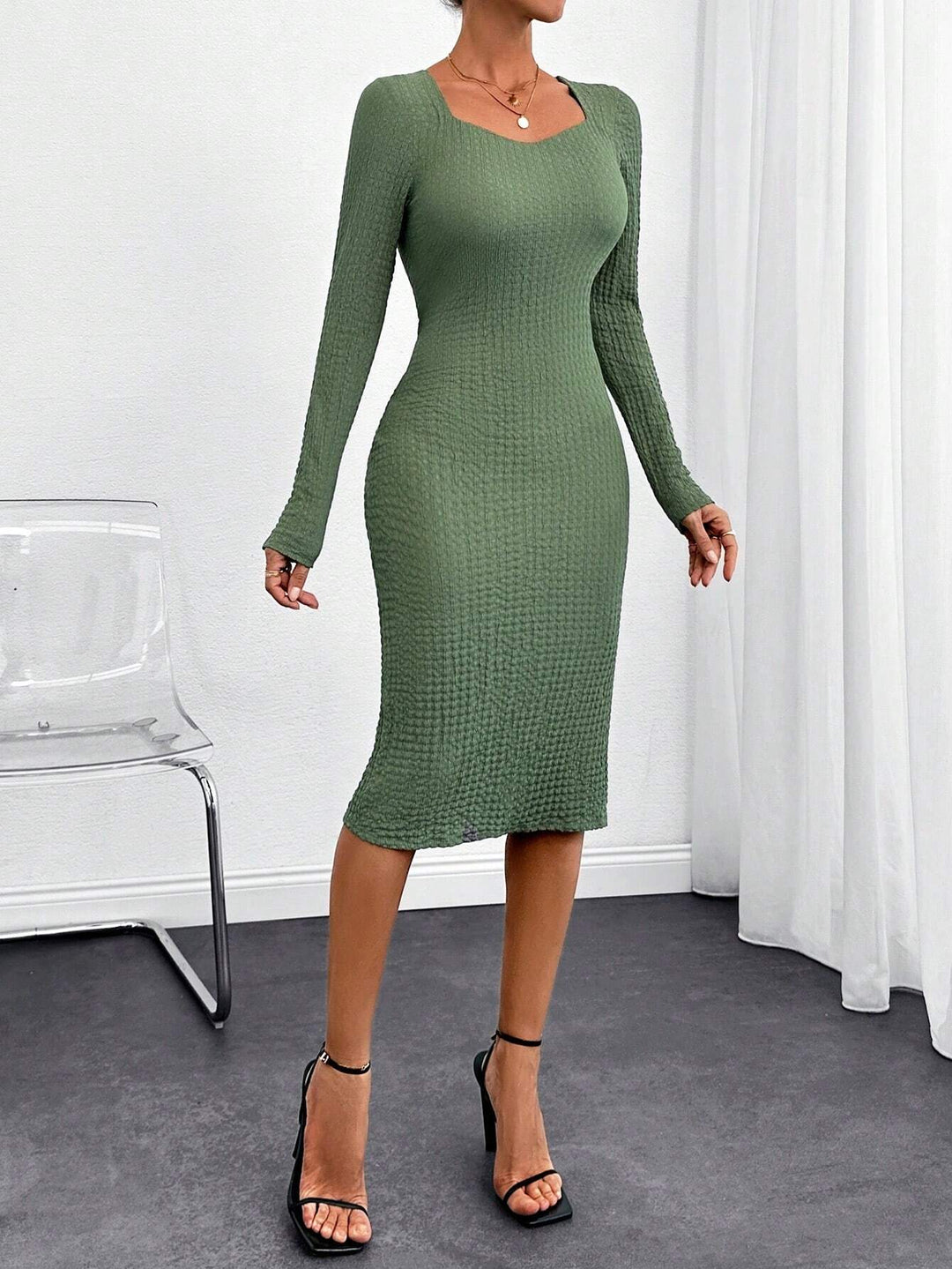 Rochie maxi Shein, verde