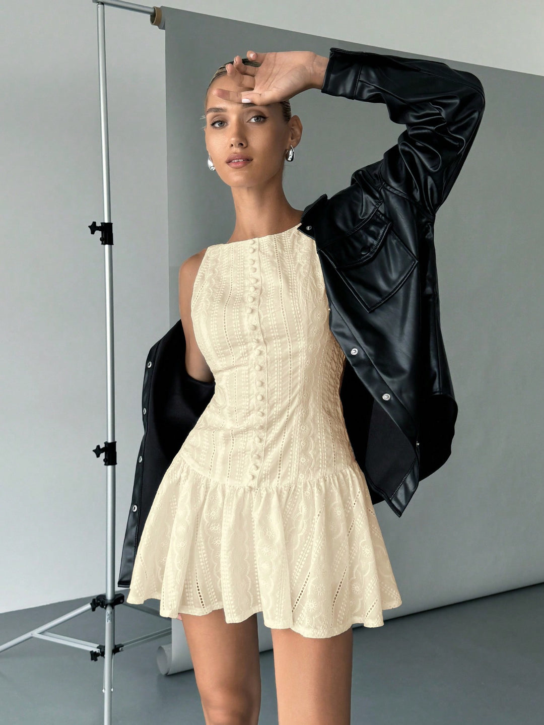 Rochie mini SHEIN, bej