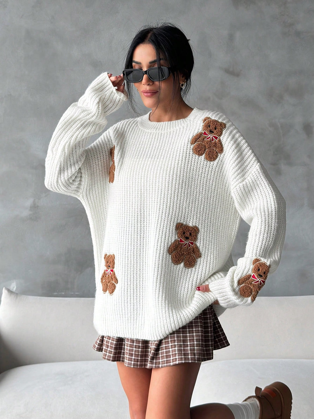 Pulover SHEIN, alb