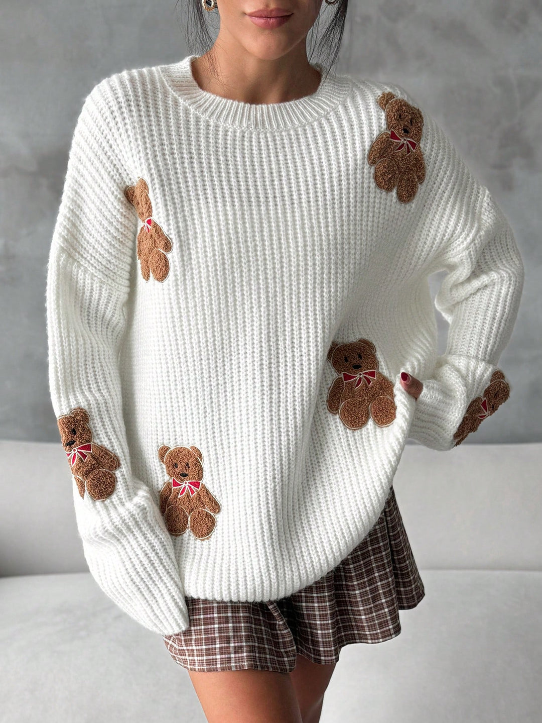 Pulover SHEIN, alb