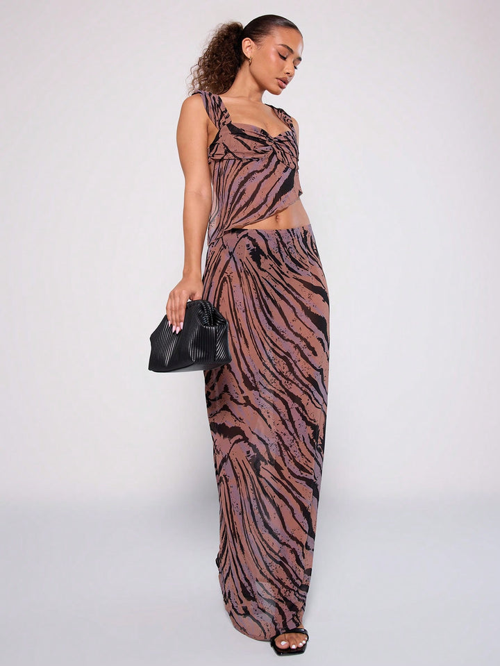 SHEIN maxi skirt, mixed colors