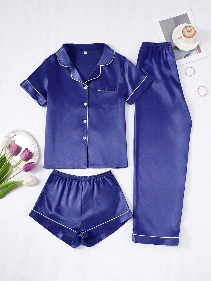 Set pijamale SHEIN, albastru