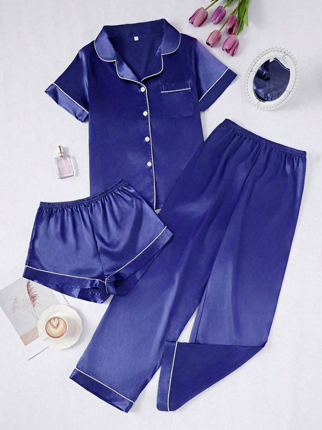 Set pijamale SHEIN, albastru