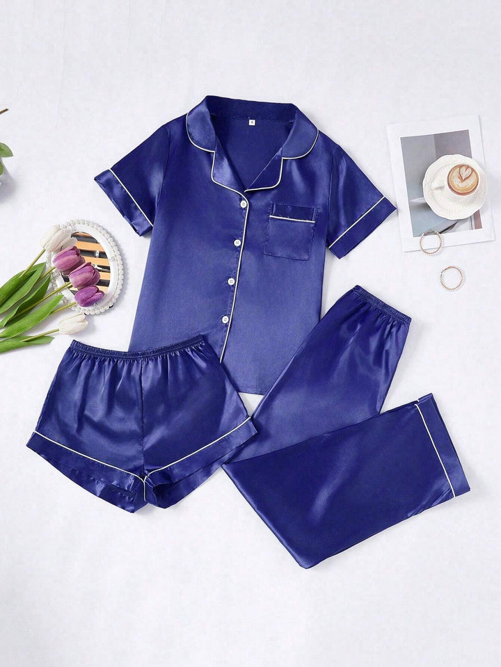 Set pijamale SHEIN, albastru