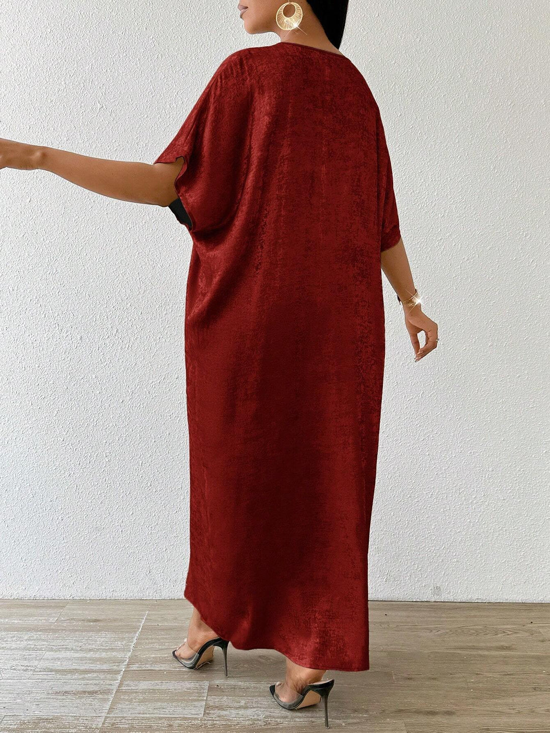 SHEIN midi ruha, piros
