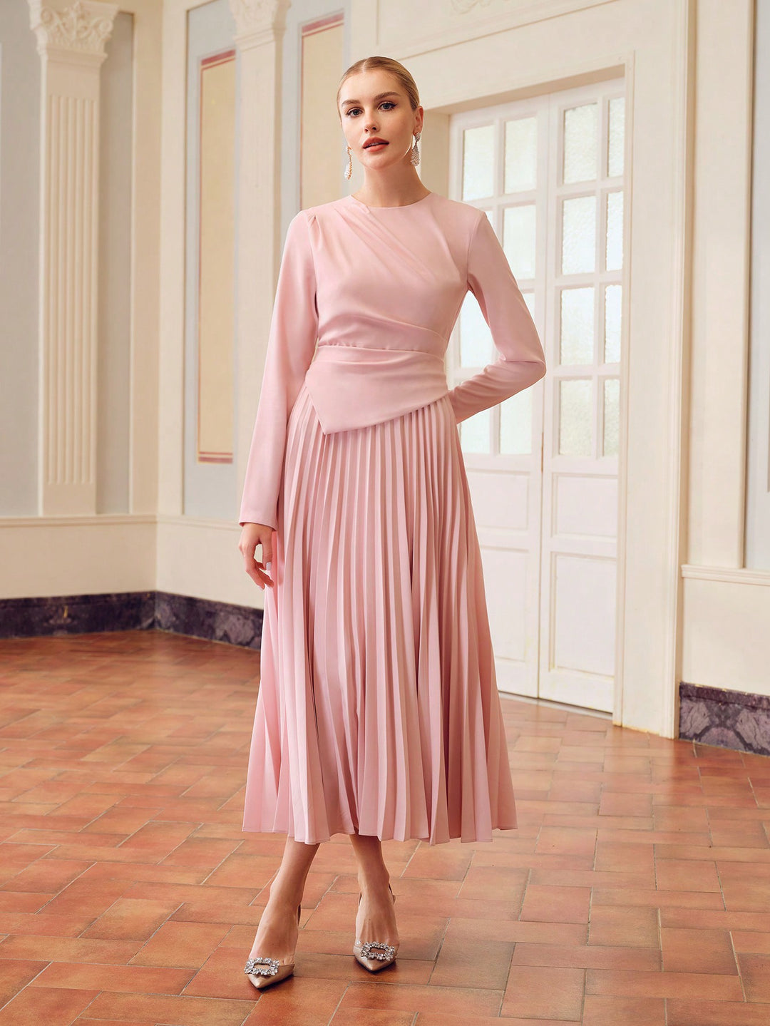 Rochie midi SHEIN, roz