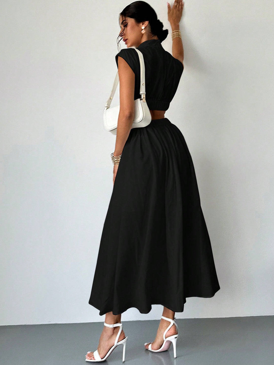 SHEIN maxi ruha, fekete