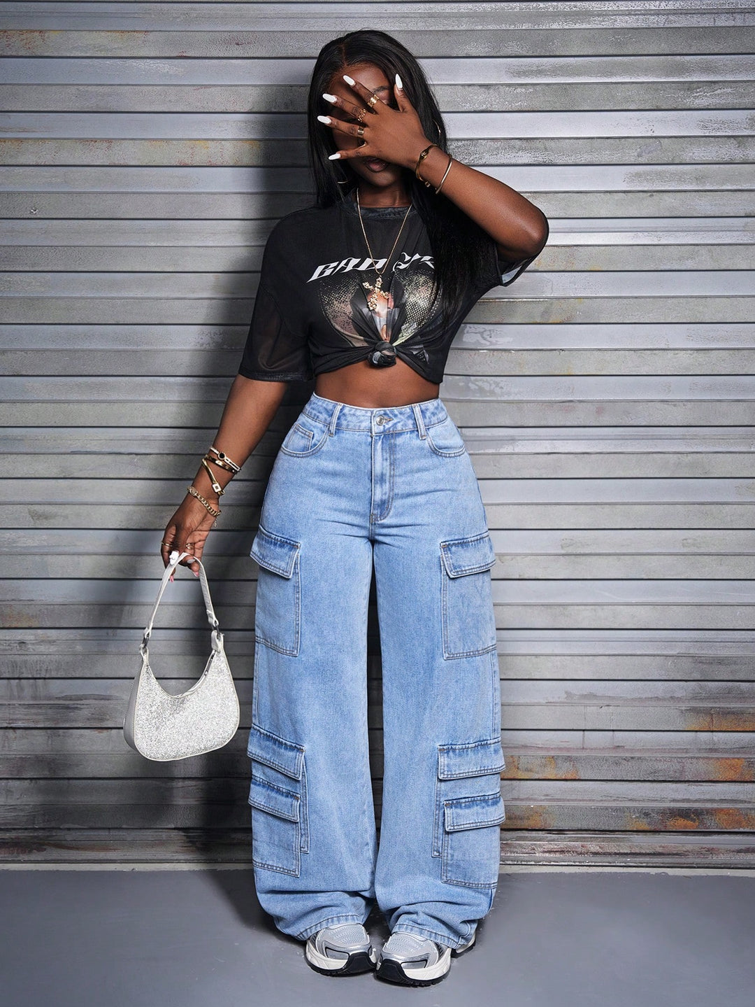 Jeans SHEIN, albastru