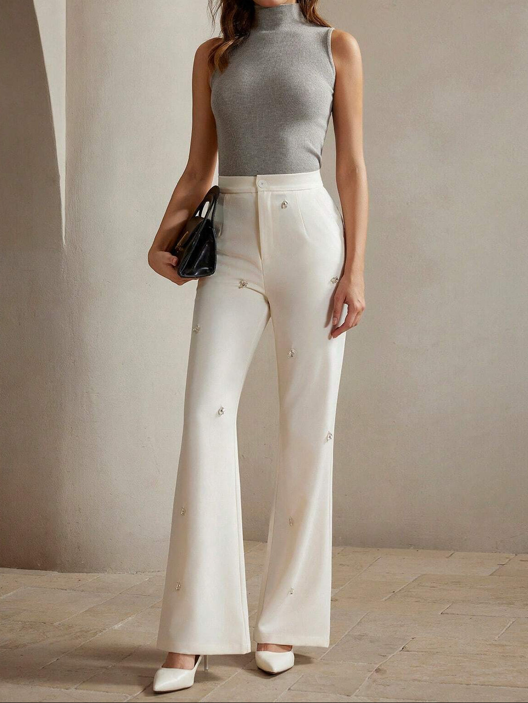 Pantaloni Shein, crem