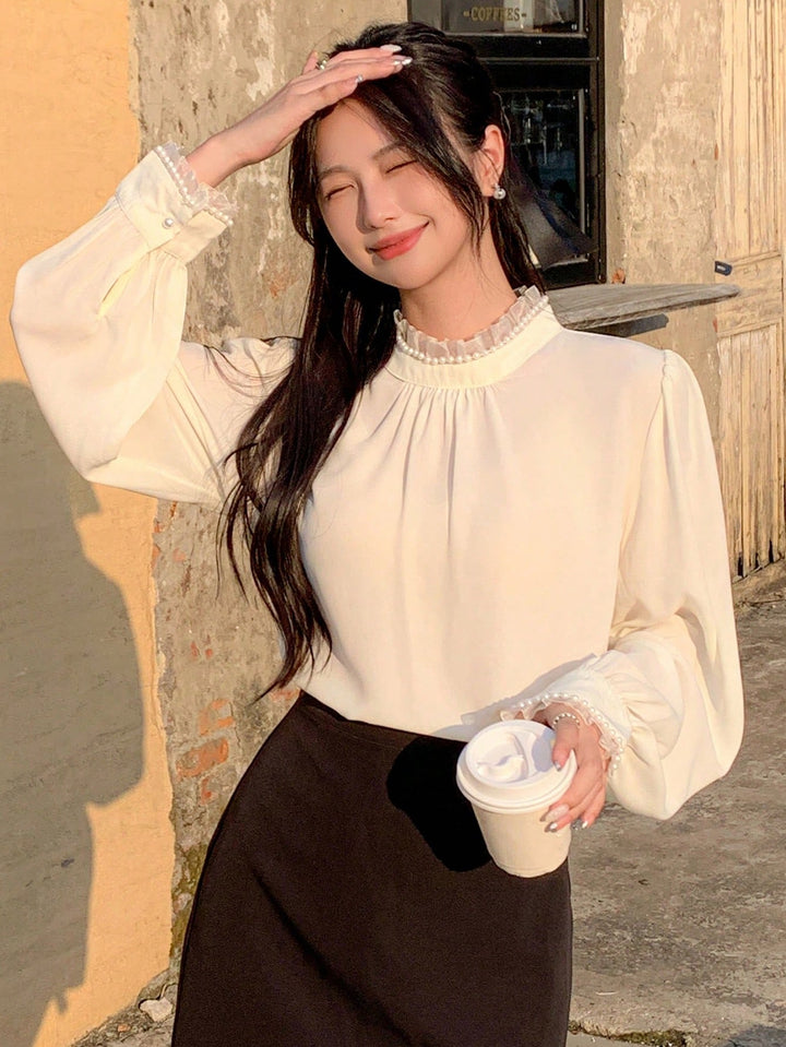 Bluza casual SHEIN, bej