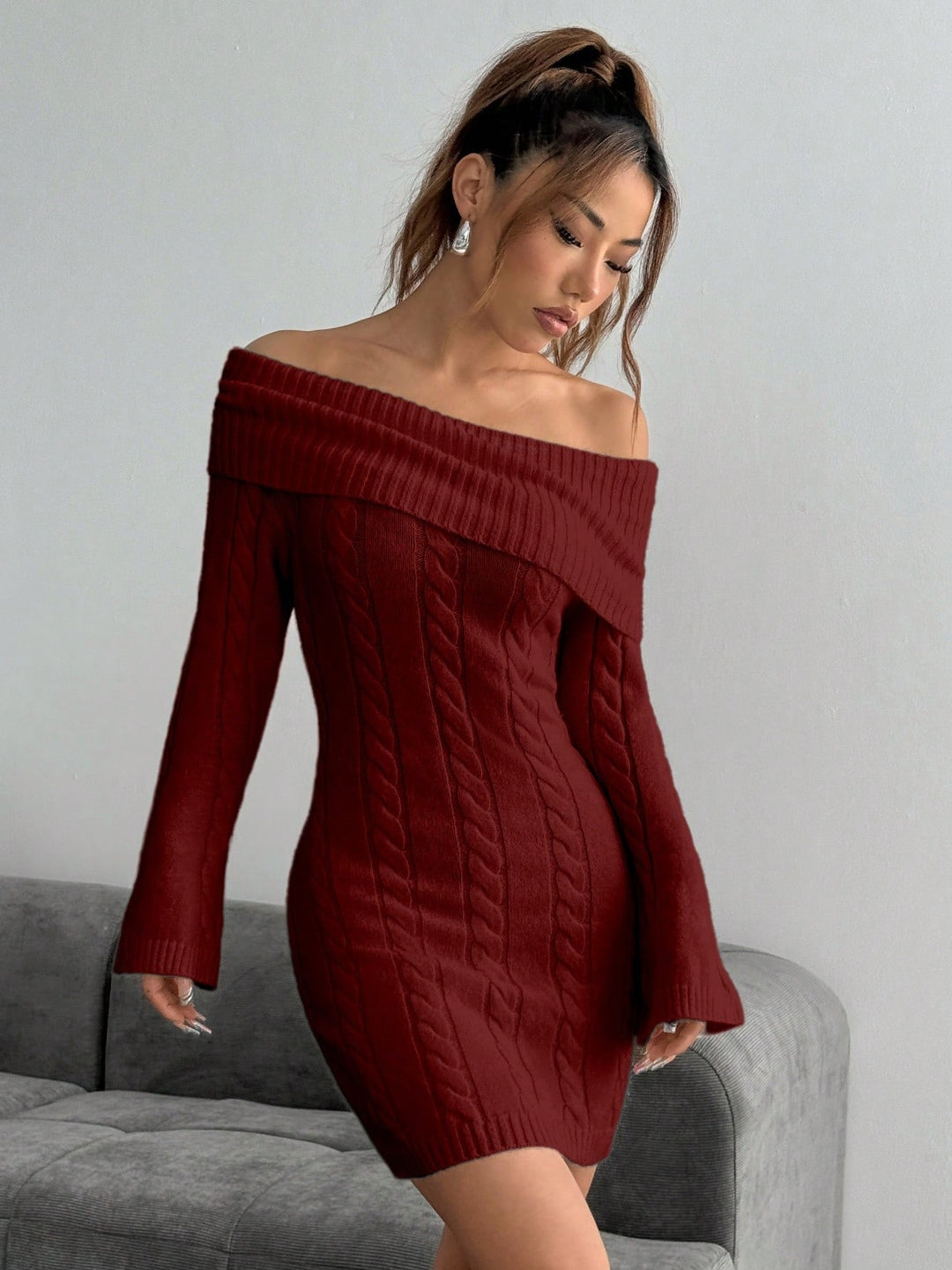 Rochie SHEIN, vișiniu