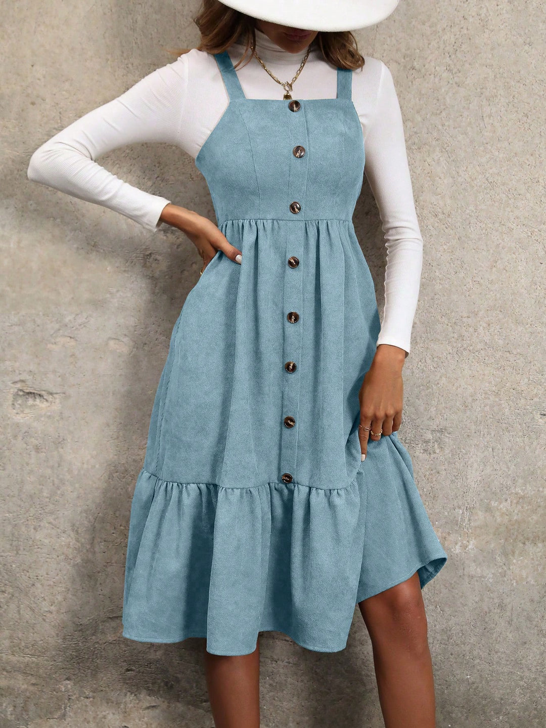Rochie midi SHEIN, albastru