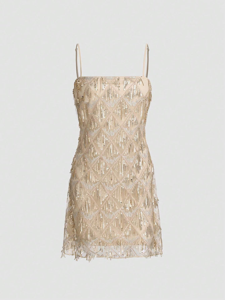 Rochie mini damă SHEIN, crem, mărimea L