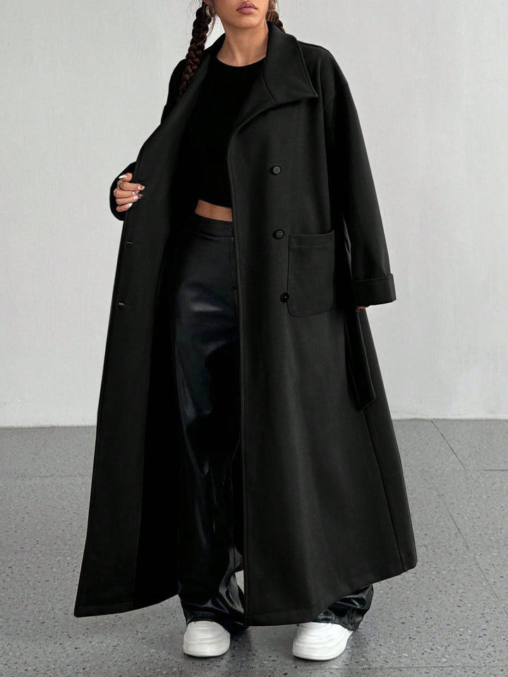 Palton lung SHEIN, negru