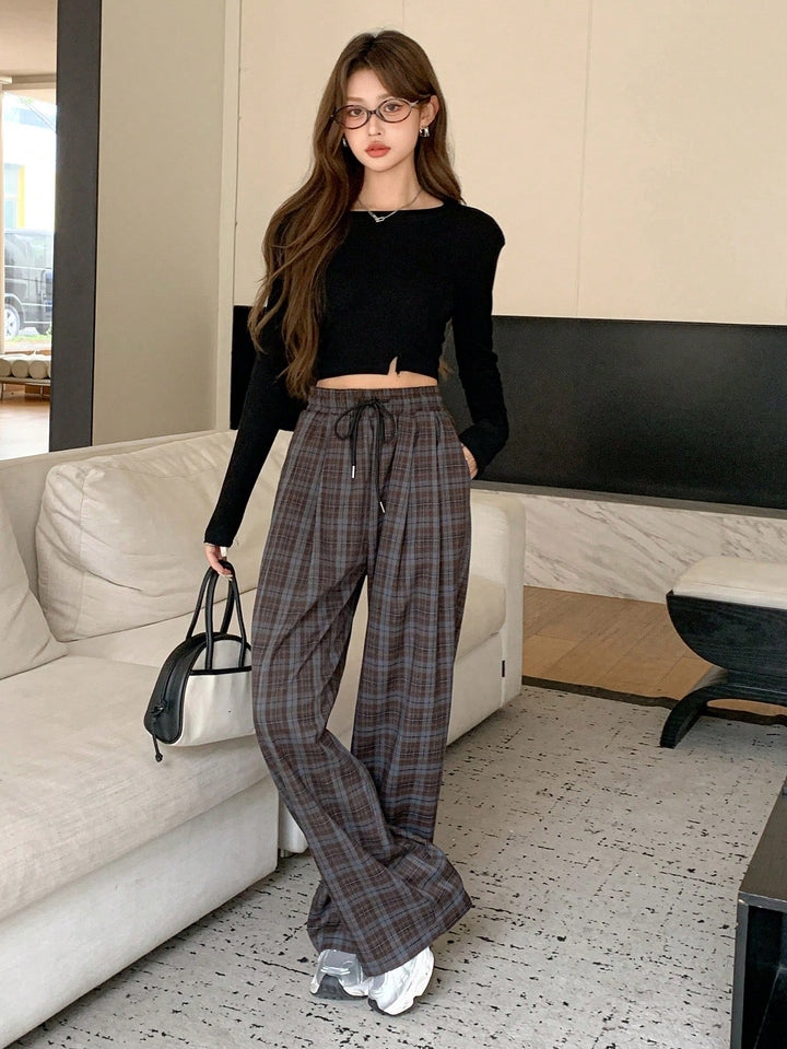 Pantaloni SHEIN, maro
