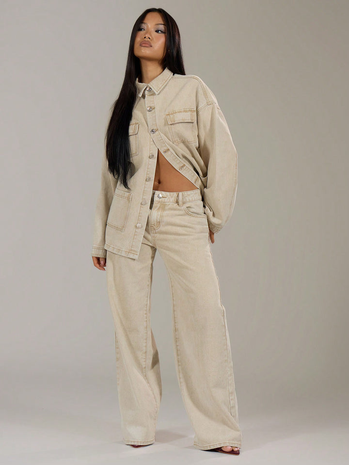 Jeans SHEIN, kaki
