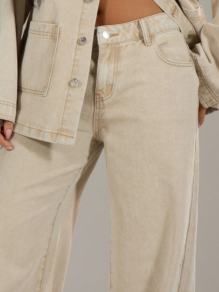 Jeans SHEIN, kaki