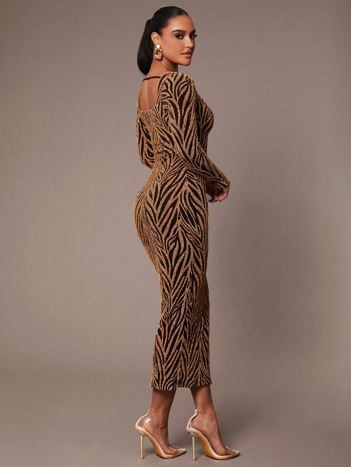 Rochie maxi SHEIN, auriu