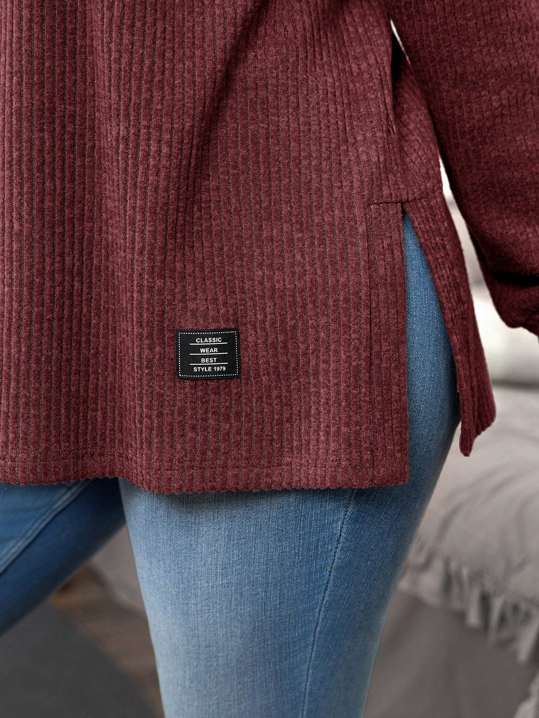 SHEIN póló, meggypiros