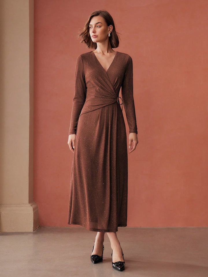 SHEIN maxi ruha, barna