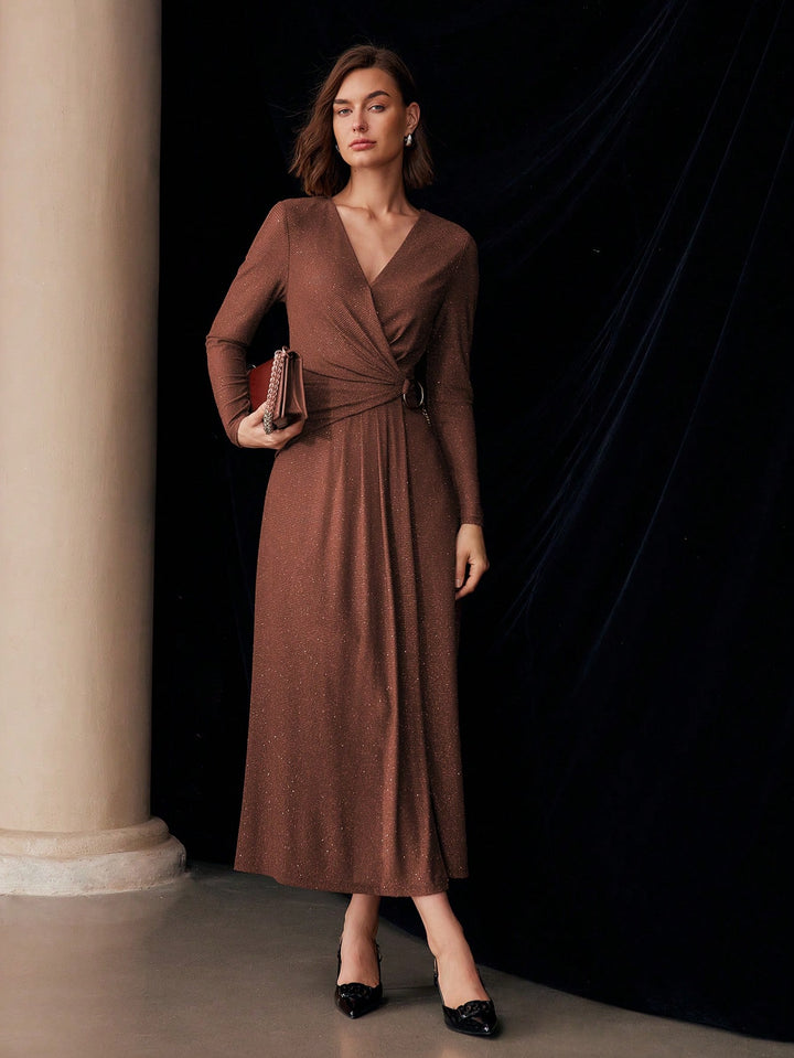 SHEIN maxi ruha, barna