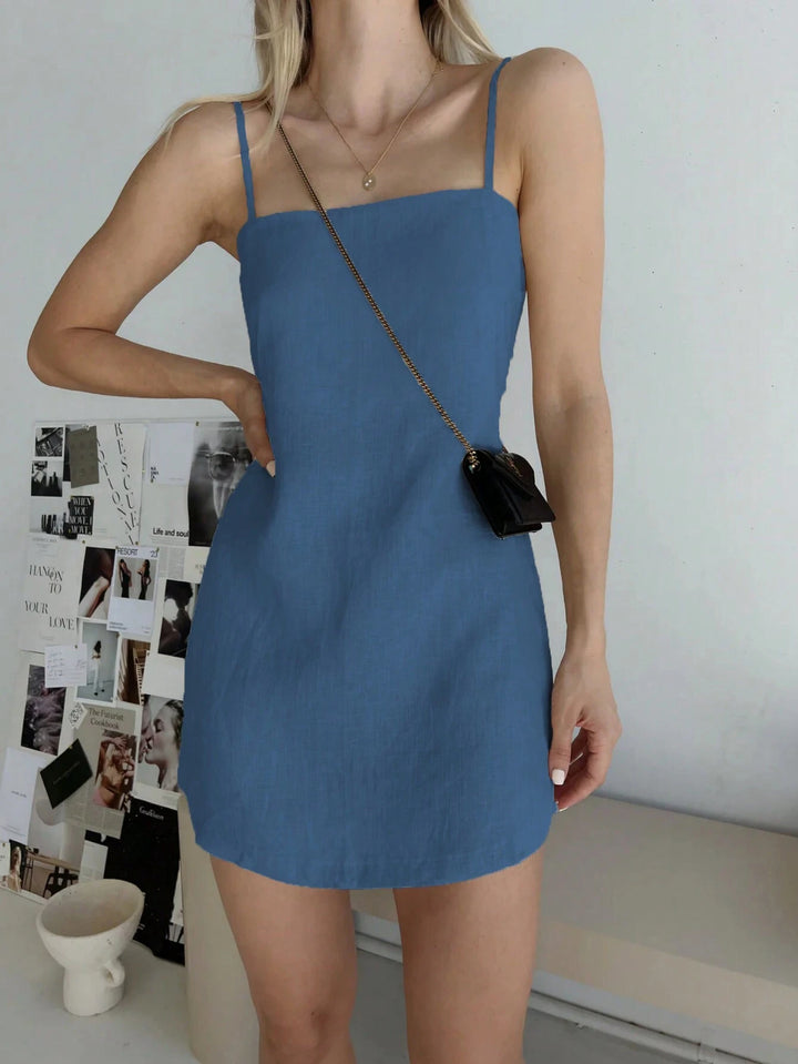 Shein mini ruha, kék