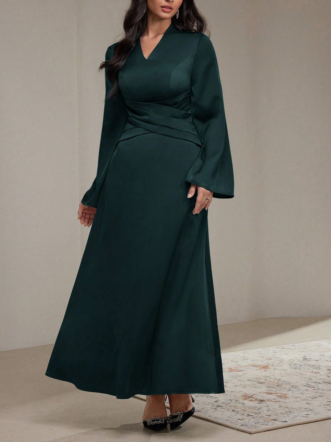 Rochie maxi SHEIN, verde