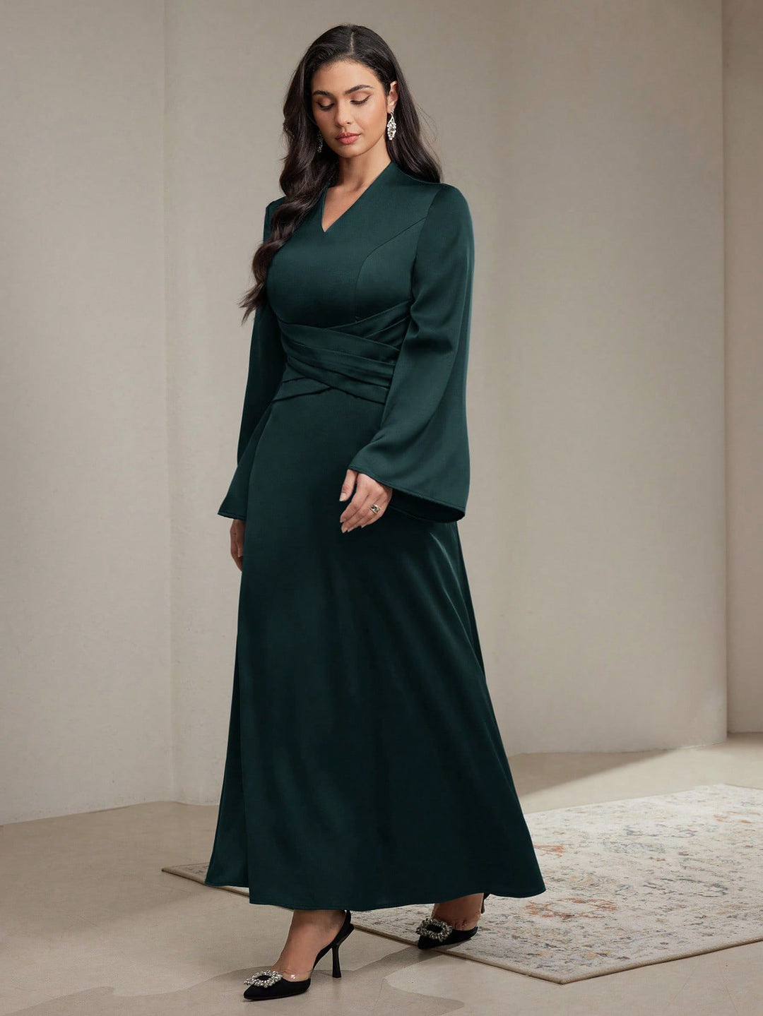 Rochie maxi SHEIN, verde