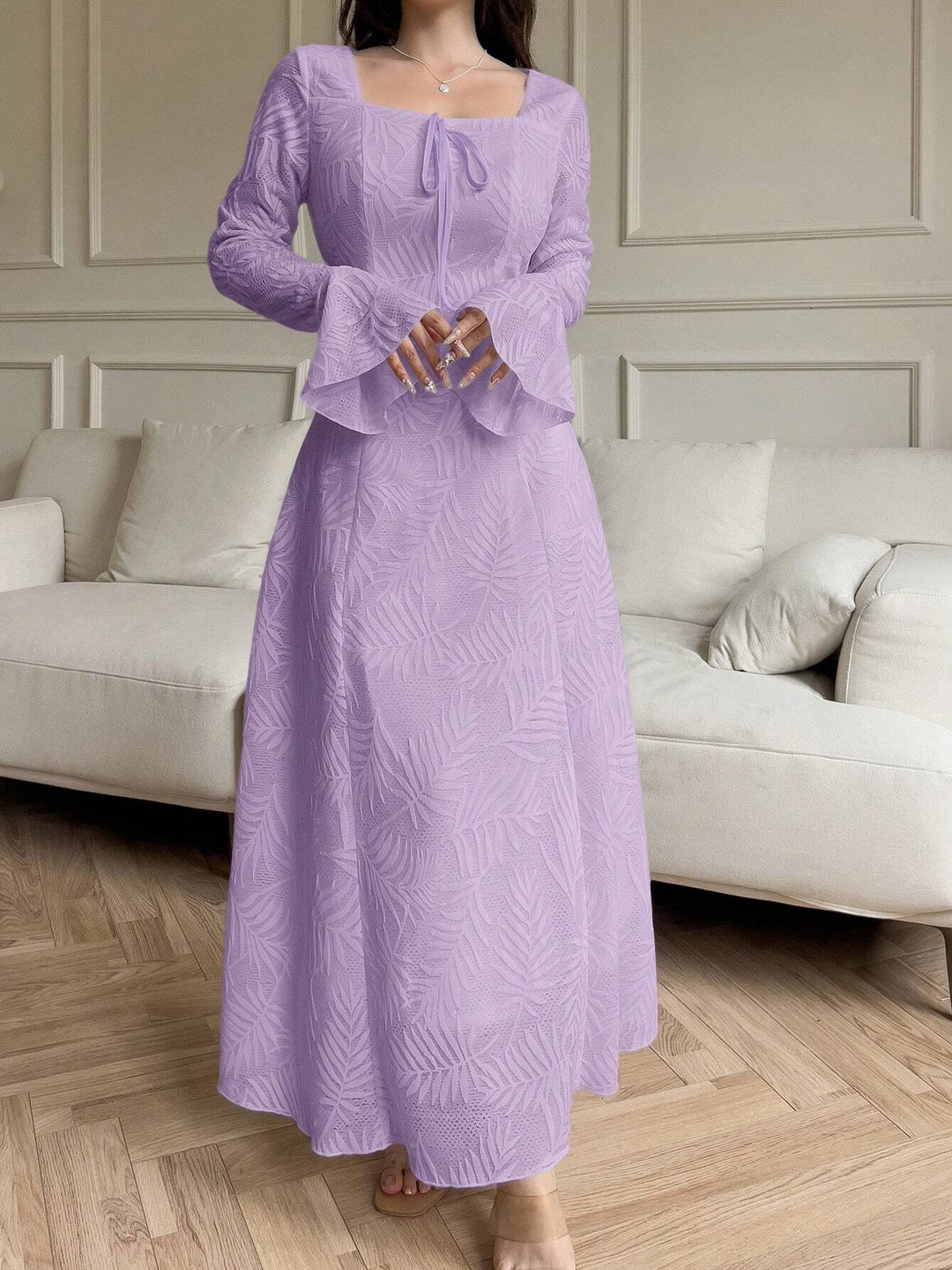 Shein maxi ruha, lila