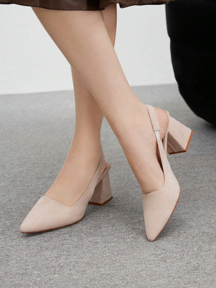 Pantofi cu toc SHEIN, bej