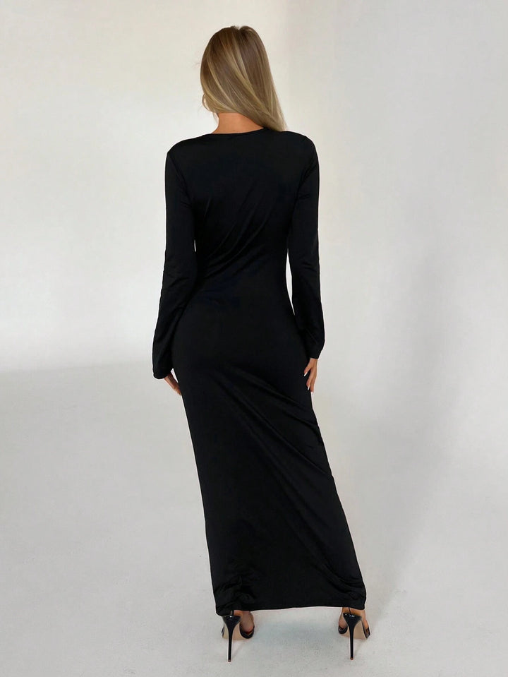 SHEIN maxi ruha, fekete