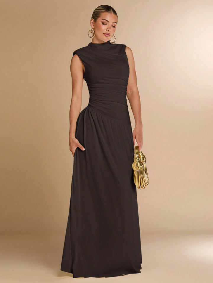 Rochie maxi SHEIN, maro