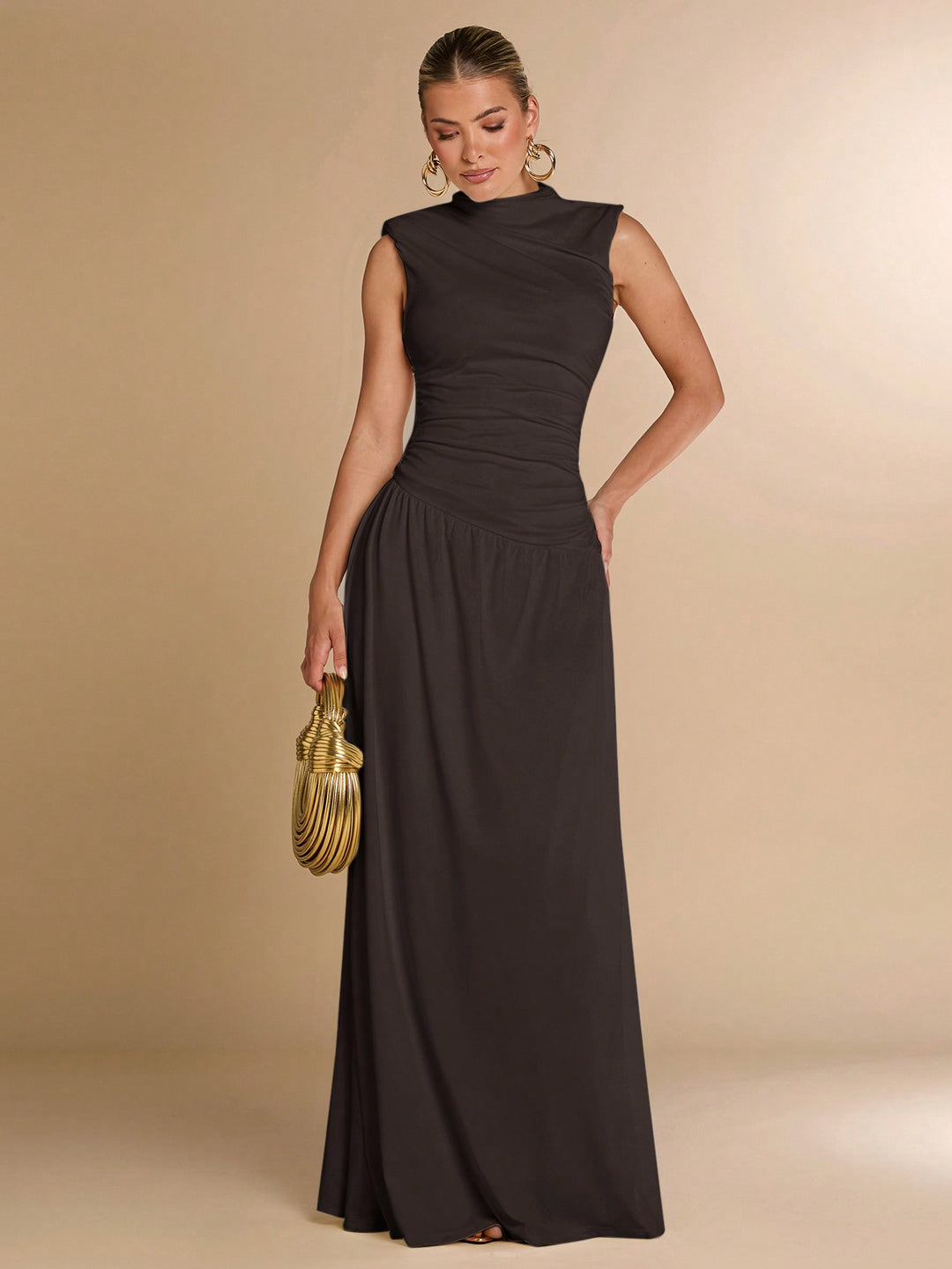Rochie maxi SHEIN, maro