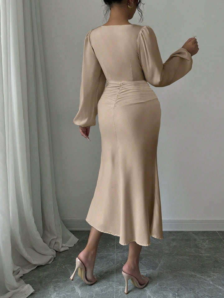 Rochie midi SHEIN, bej