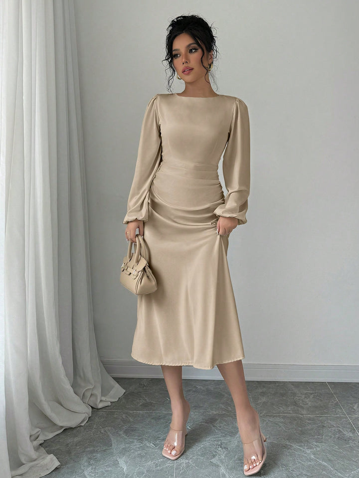 Rochie midi SHEIN, bej