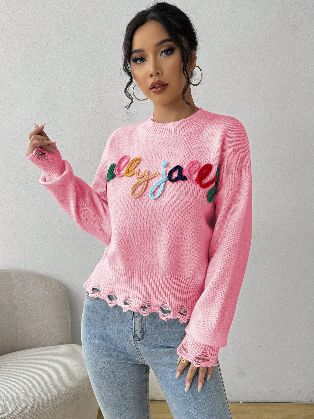 Pulover SHEIN, roz