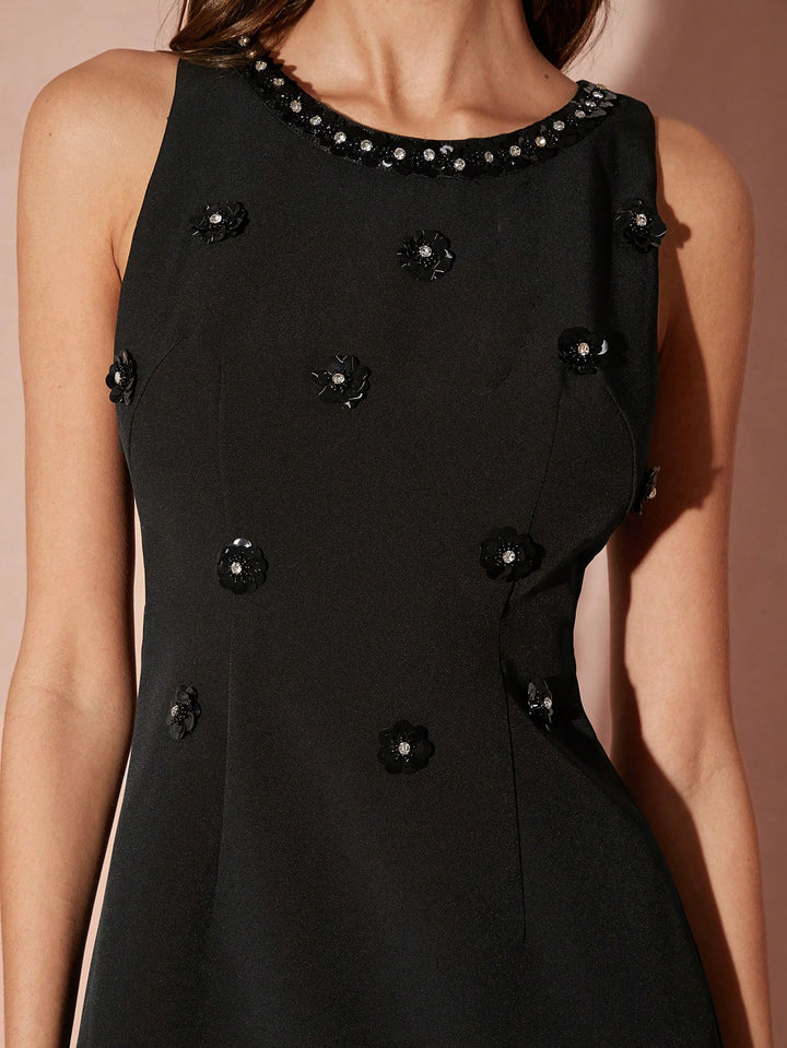 Shein mini ruha, fekete